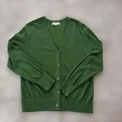 PLST グリーン カーディガン Mサイズ