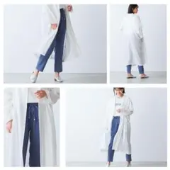 【美品】OMNES オムネス テーパードパンツ ブルー カジュアルパンツのサムネイル