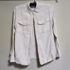 ZARA MAN 長袖シャツ ベージュ Sのサムネイル