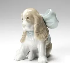 【雑貨】NAO ナオ リボンの仔犬 02001349 置物　磁器　インテリアのサムネイル