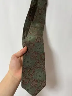 christian Dior ディオール オールド ネクタイ ペイズリー カーキ