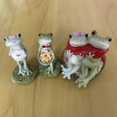 カエル コポー 置物 3点セット