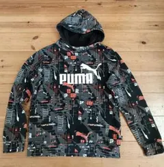 PUMA グラフィックパターン フード付き裏起毛トレーナー140