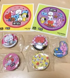 BT21 くら寿司 缶バッジ ラバーマスコット ステッカー