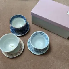 有田焼 湯呑み 茶托セット 3客組
