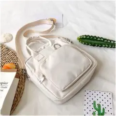 1156 2WAY クリアバッグ ホワイト 白 痛バッグ ショルダーバッグ