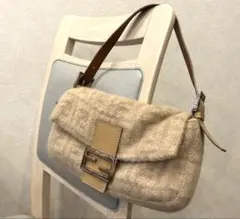 フェンディ FENDI ズッカ柄 マンマバケット ショルダーバッグ ウール