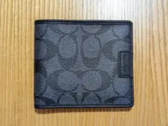 ま*な様 COACH コーチ 二つ折り財布 グレー レザー - メルカリ
