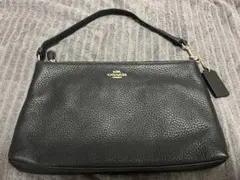 再値下げ！美品　COACH 黒 レザー ハンドバッグ