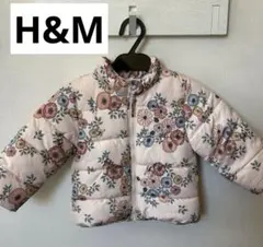 H&M ダウンコート花柄ピンク