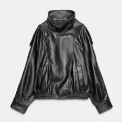ザラ フェイク レザージャケット サンローラン風 ZARA