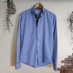 ZARA MAN ザラ　 スリムフィット ライトブルー 長袖 シャツ