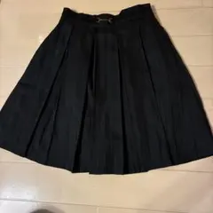 ビット付き プリーツスカート ブラックのサムネイル