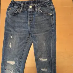 UNIQLO ダメージ加工 ブルーデニムパンツ S