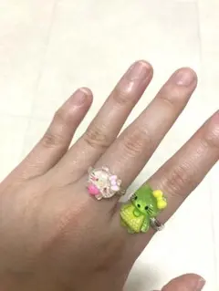 ハローキティっぽいリング 2個セット