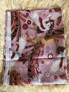 QUILT GATE 和柄 生地 鶴 菊 ピンク　生地幅×1m