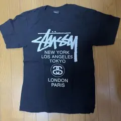 Stussy ワールドツアー Tシャツ ブラック　値下げ可
