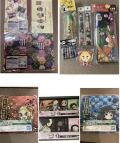 鬼滅の刃きゅんキャラハンドタオル　煉獄　義勇・文具セット・通帳ケースまとめ売り