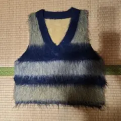 アダムエロペブラッシュドボーダーベスト