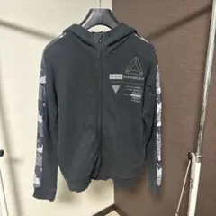 Reebok グラフィックジップパーカー ブラック