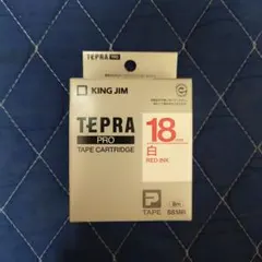 KING JIM TEPRA PRO テープカートリッジ SS18R 白ラベル