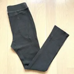 UNIQLO ユニクロ ストレッチ リブレギンス ダークグリーン Sサイズ