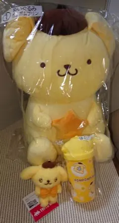 サンリオキャラクター大賞くじ ポムポムプリンぬいぐるみ タンブラー マスコット