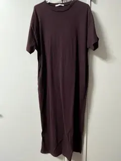 JOHNBULL ダークパープル カットソーワンピース