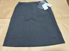 グレー ストライプ スカートLL