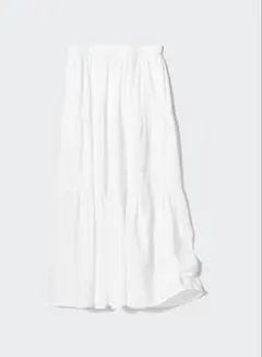 コットンティアードスカート　白　Lサイズ　ユニクロ