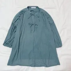 ショコラフィネローブ リボン ブラウス とろみ素材フェミニン ナチュラル