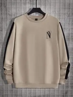 ベージュ NYロゴ スウェット