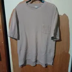 シ*ち様 BARNS OUTFITTERS ベージュ Tシャツ XL　ポロ素材のサムネイル