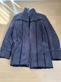 【kansai】ダークグレー スエード ロングジャケット