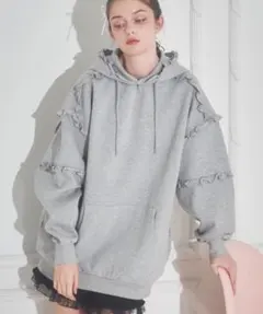 Lovilyn フリル裏起毛バブみパーカー グレー 最終値下げ