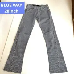 BLUE WAYヒッコリーパンツ　ブーツカット　28 日本製のサムネイル