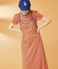 【HELLO.SANFRANCISCO】Tee付きボーダーキャミワンピ