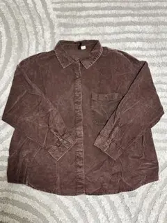 H&M ブラウン 長袖シャツ US XL