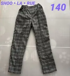 SHOO・LA・RUE アソートタックパンツ グレーチェック