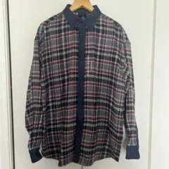 ロマンティッククラウン　チェック柄 長袖シャツ デニム襟のサムネイル