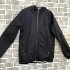 【ルコックスポルティフ】ナイロンジャケット ブラック フード付き　防寒　雨避け