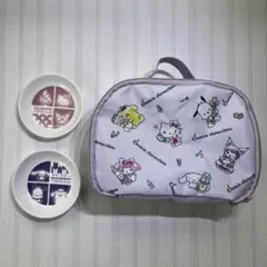 サンリオキャラクター ポーチと皿セット