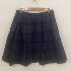 7.24◎A517◎ヨークランド◎プリーツひざ丈スカート◎チェックのサムネイル