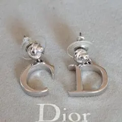 クリスチャンディオールピアスCDロゴノットシルバー 希少