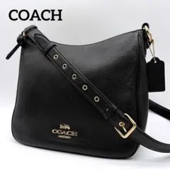 極美品✨【コーチ】エリーファイルバッグ 2way ショルダー ブラック シボ革