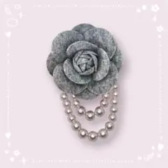 コサージュ パールブローチ 結婚式　卒園卒業　入園入学　セレモニー　グレー人気