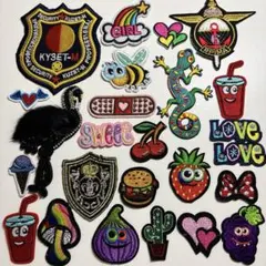 o*e様 〜24時間内発送❣️〜 カラフル刺繍ワッペン 25枚 まとめ売り 6番