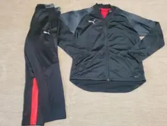 PUMA XL ジャージ上下セット ブラック/レッド