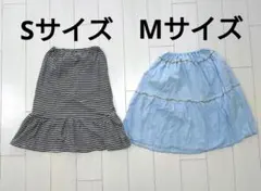 スカート　夏　UNIQLO　裾フレアー　フレアスカート