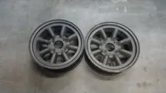 14インチ 8本スポーク アルミホイール 2本セット　ワタナベ　AE86のサムネイル